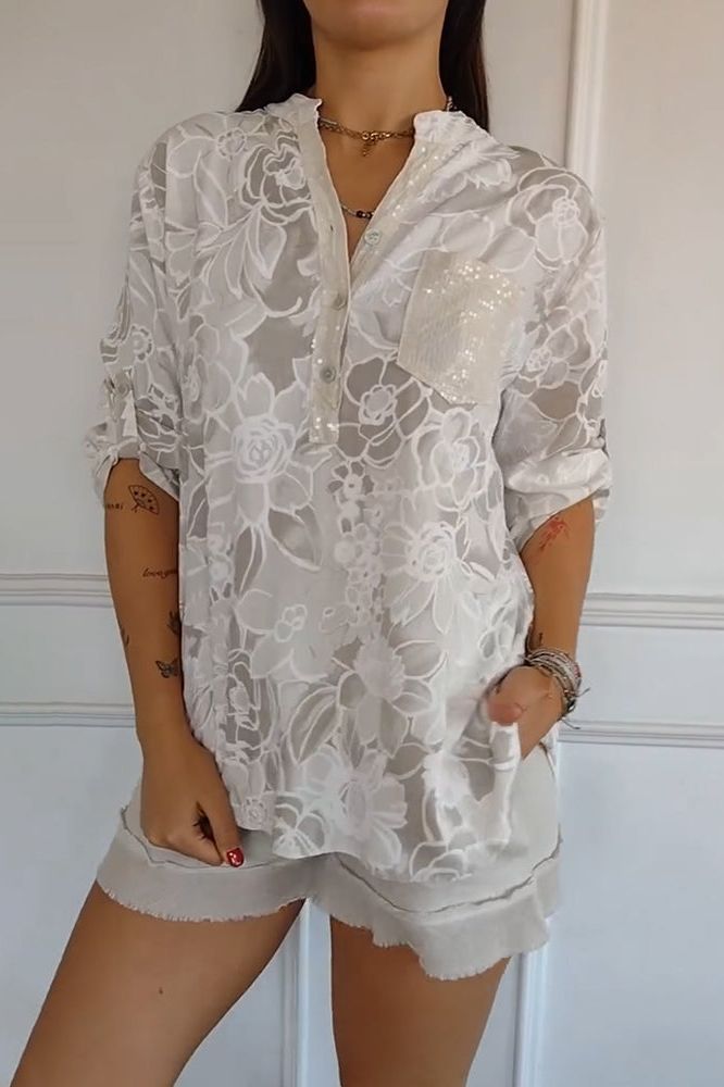 Glam Pocket Blouse