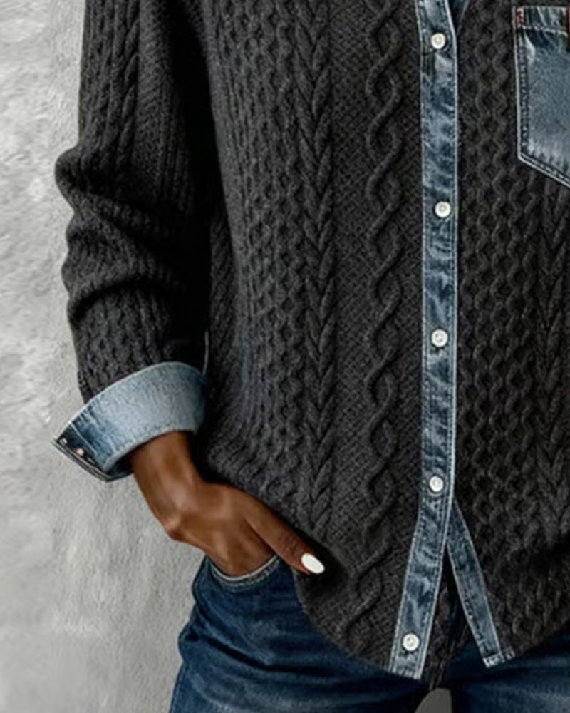Juliane | Denim Patchwork Shirt