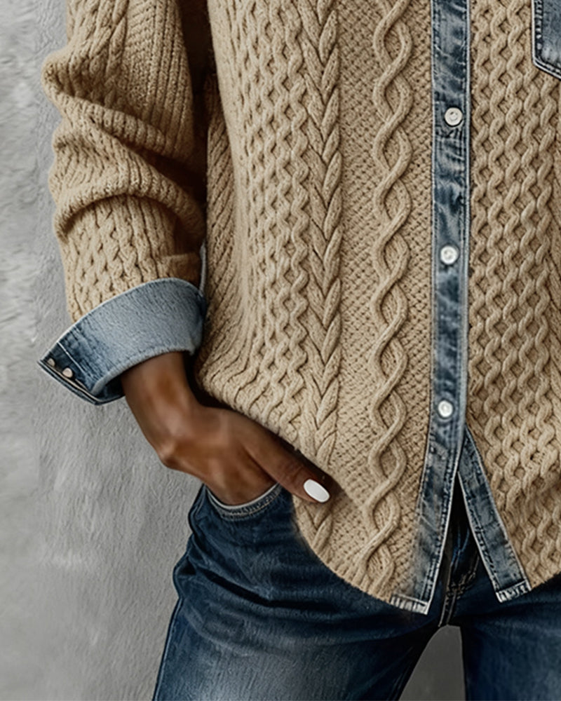 Juliane | Denim Patchwork Shirt