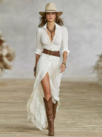 Soléane | Flowy Pleated Dress