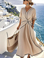 Naya™ – Elegant Loose Striped Dress