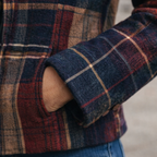 NATALIE – Plaid Mid-Season Coat with Stand Collar