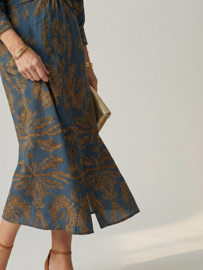 Falune - Women's Elegant Midi Dress