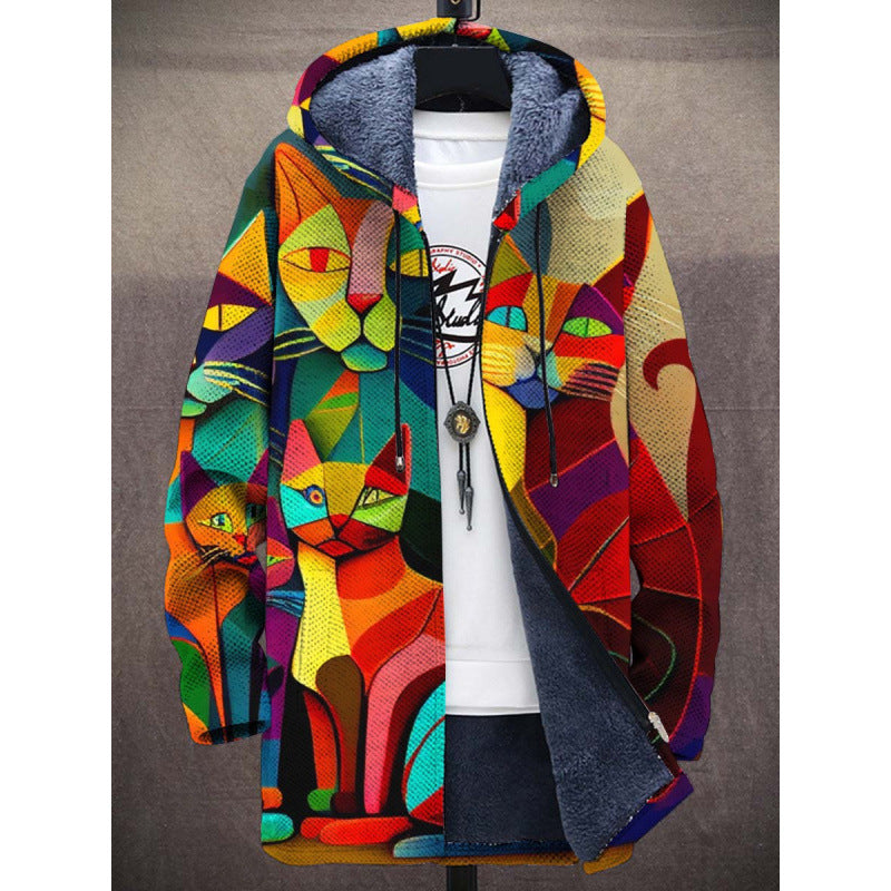Elandra™ | Luxurious Art-Inspired Zip-Up Hoodie