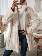Grace | Luxe Cable-Knit Cardigan Coat