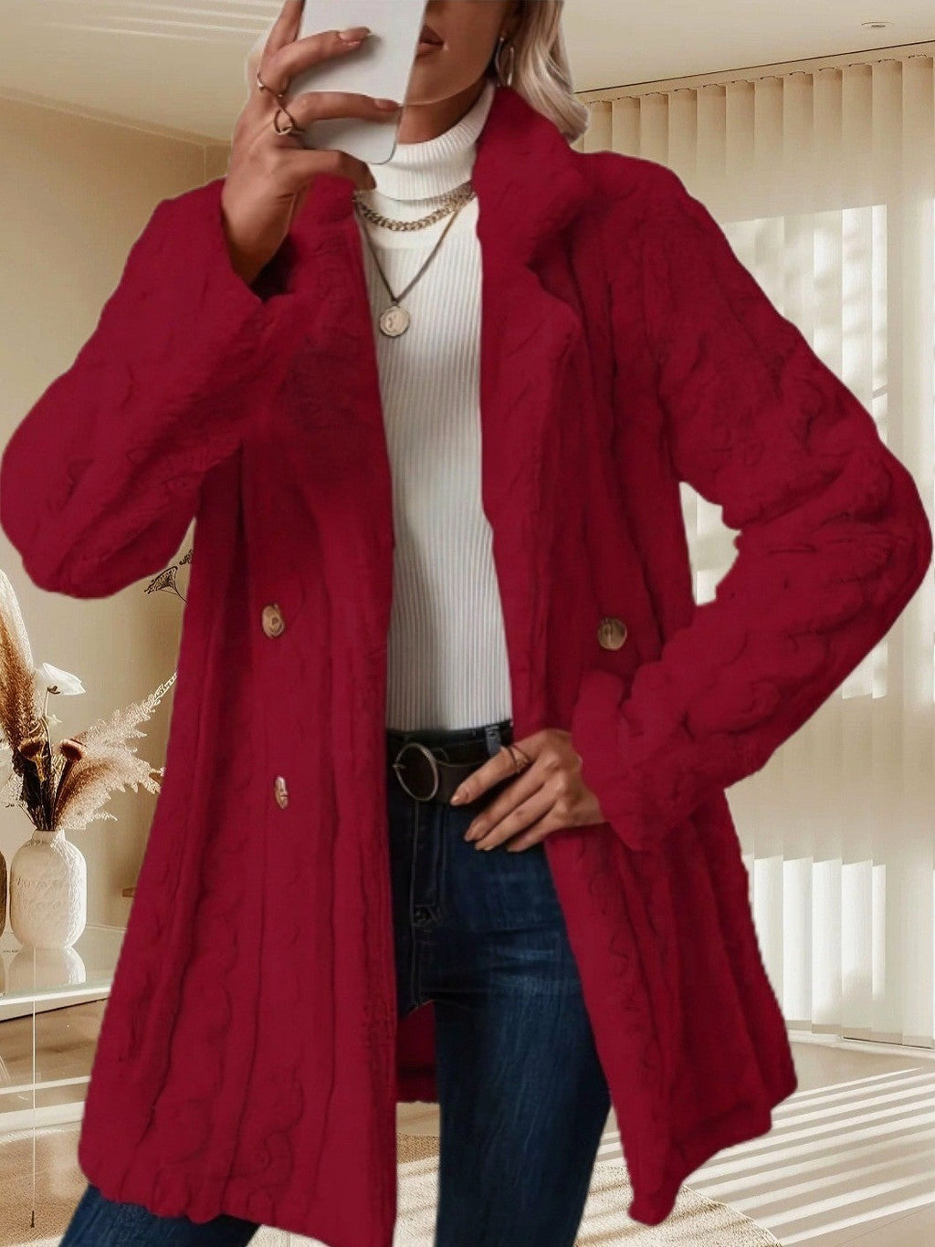 Grace | Luxe Cable-Knit Cardigan Coat