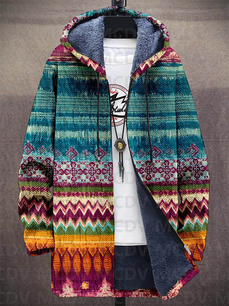 Jedda™ | Luxurious Art-Inspired Hooded Jacket with Zipper