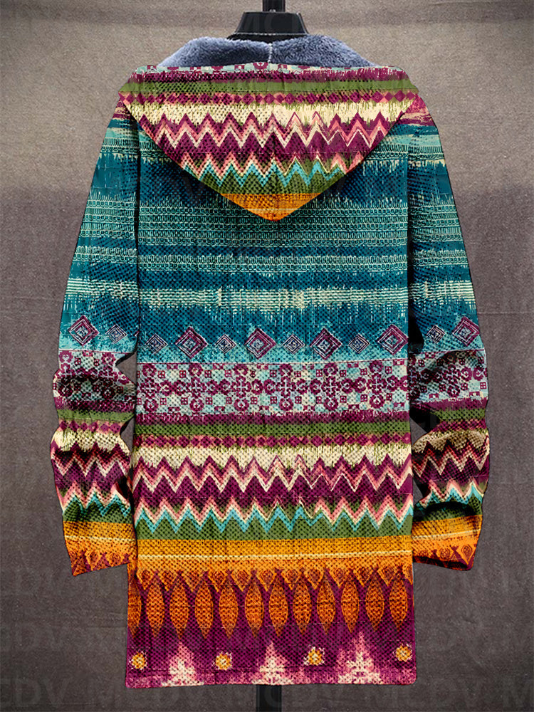 Jedda™ | Luxurious Art-Inspired Hooded Jacket with Zipper