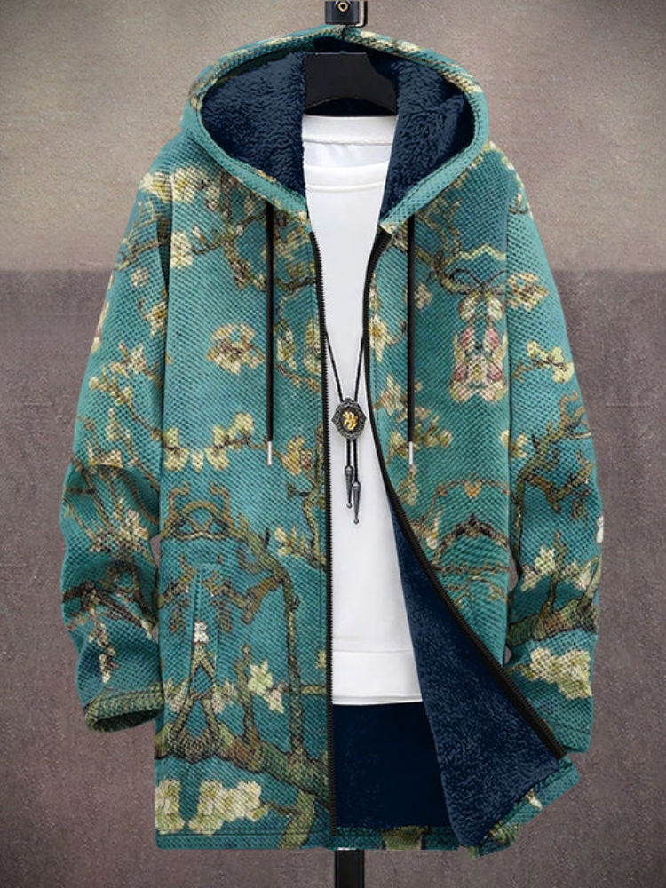 Celine™ | Luxurious Art-Inspired Zip-Up Hoodie
