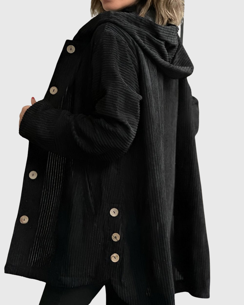 Renee | Corduroy Hooded Jacket