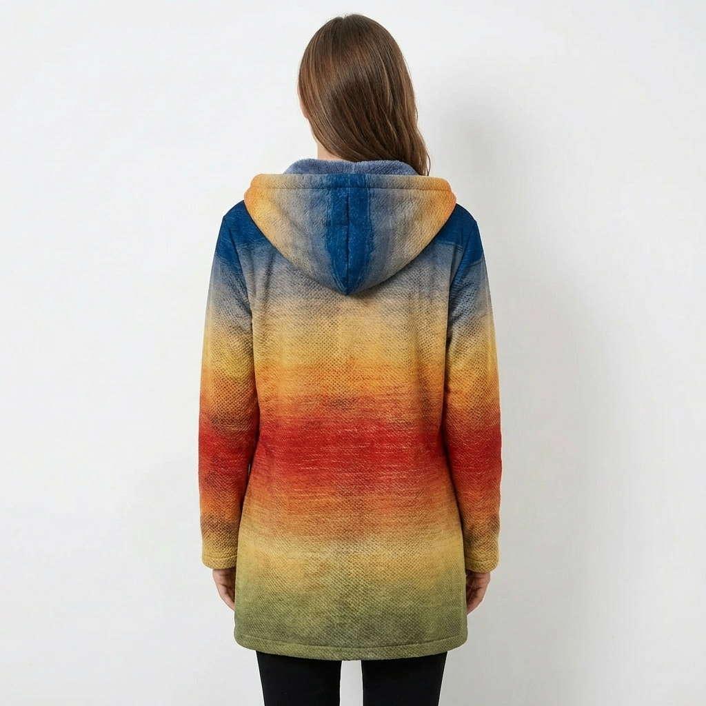 Noora™ | Luxurious Art-Inspired Zip-Up Hoodie